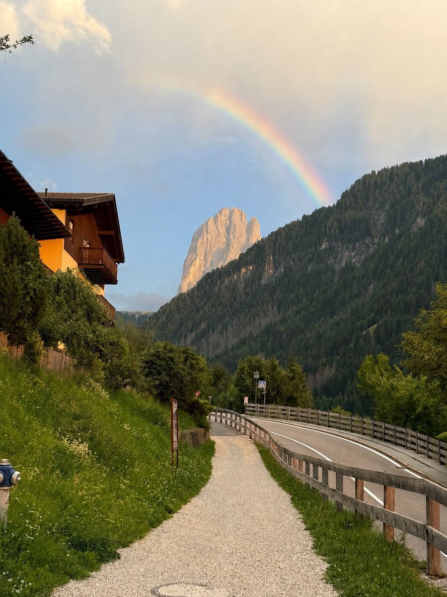 Closing arguments: a rainbow over the peaks, our last night